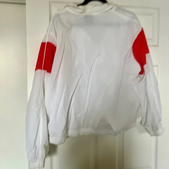 Nike Women's White and Coral Windbreaker Jacket - Picture 3 of 5